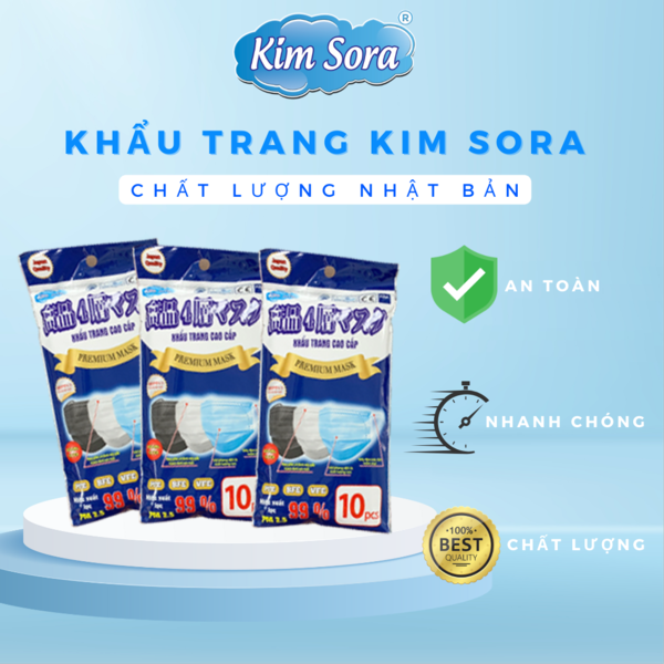 Khẩu trang y tế túi Premiung - Khẩu Trang Y Tế Kim Sora - Công Ty TNHH Kim Sora